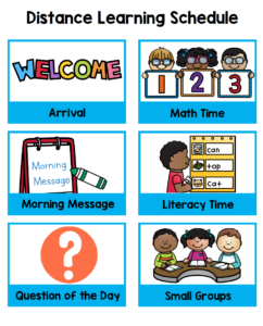 Distance Learning Visuals and Schedule