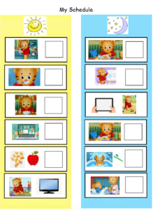 Daniel Tiger Home Schedule 