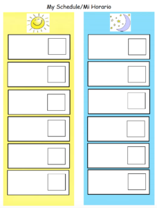 daily schedule for day and night blank