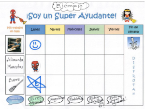 Superhero chore chart