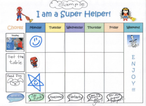 Superhero Chore Chart