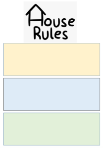 blank house rules chart