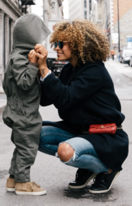 parent talking to child