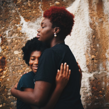 parent hugging child